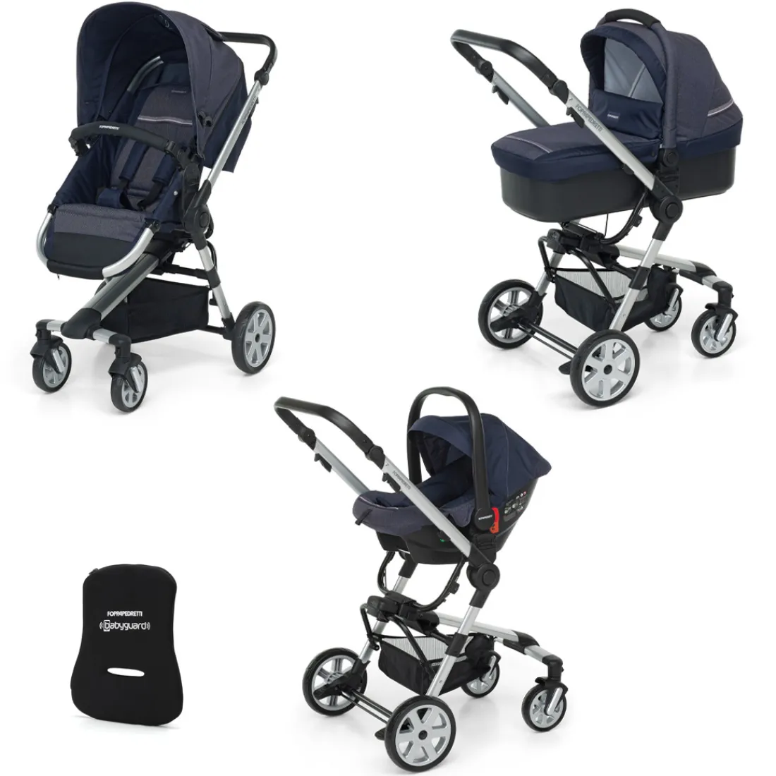 Foppapedretti Lista Nascita Supertres i-Size Denim Ocean + Babyguard Clearance