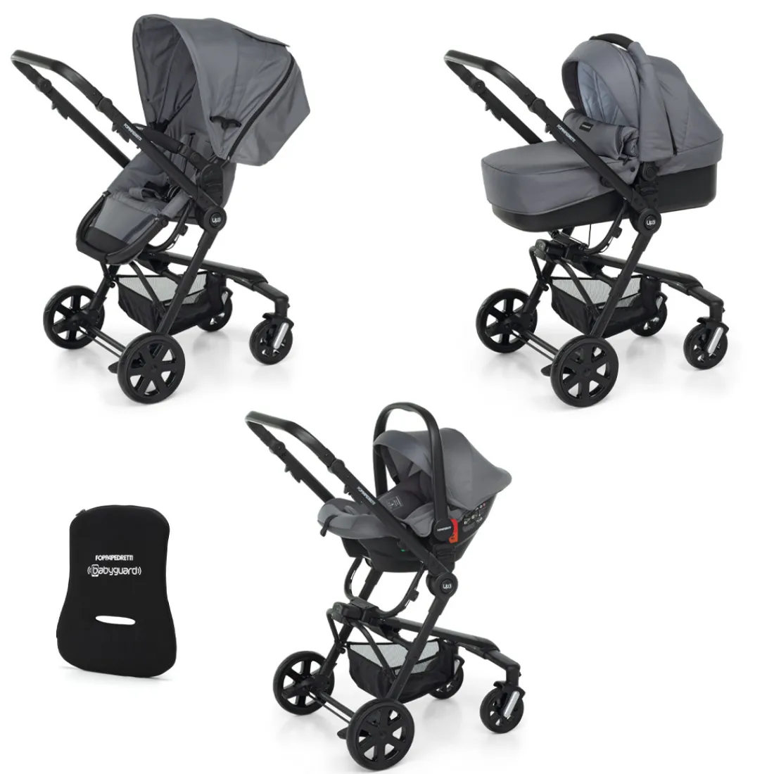 Foppapedretti Lista Nascita Up3 i-Size titanio + Babyguard New